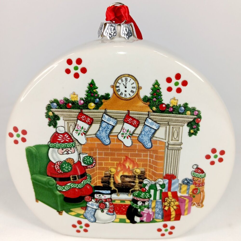 TEMPTATIONS-Christmas-Ornament-SANTA-w/Recipe-Holiday Decoration-Gift- Party